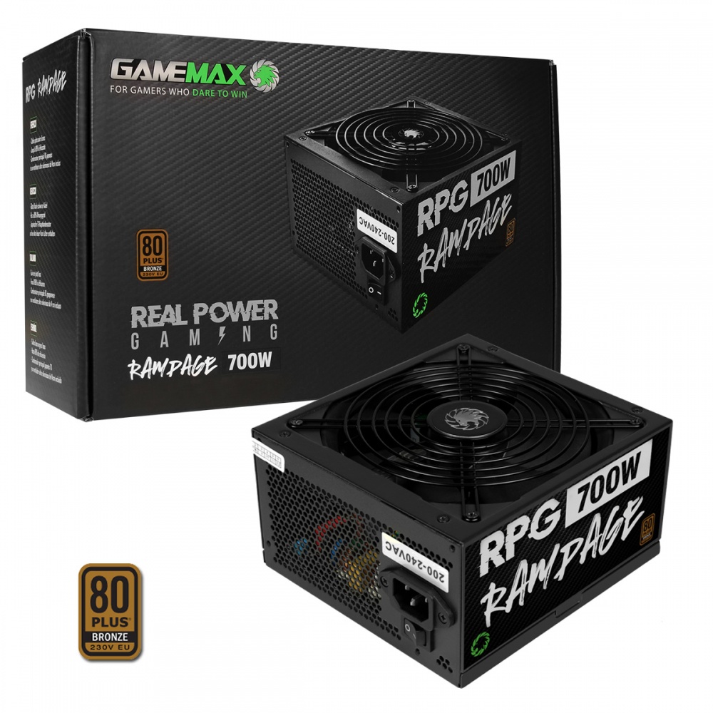 GameMax GM500 80 Plus Bronze 500w Modular Active PFC 14cm Fan ATX Power  Supply Unit - Black: Buy Online at Best Price in UAE 